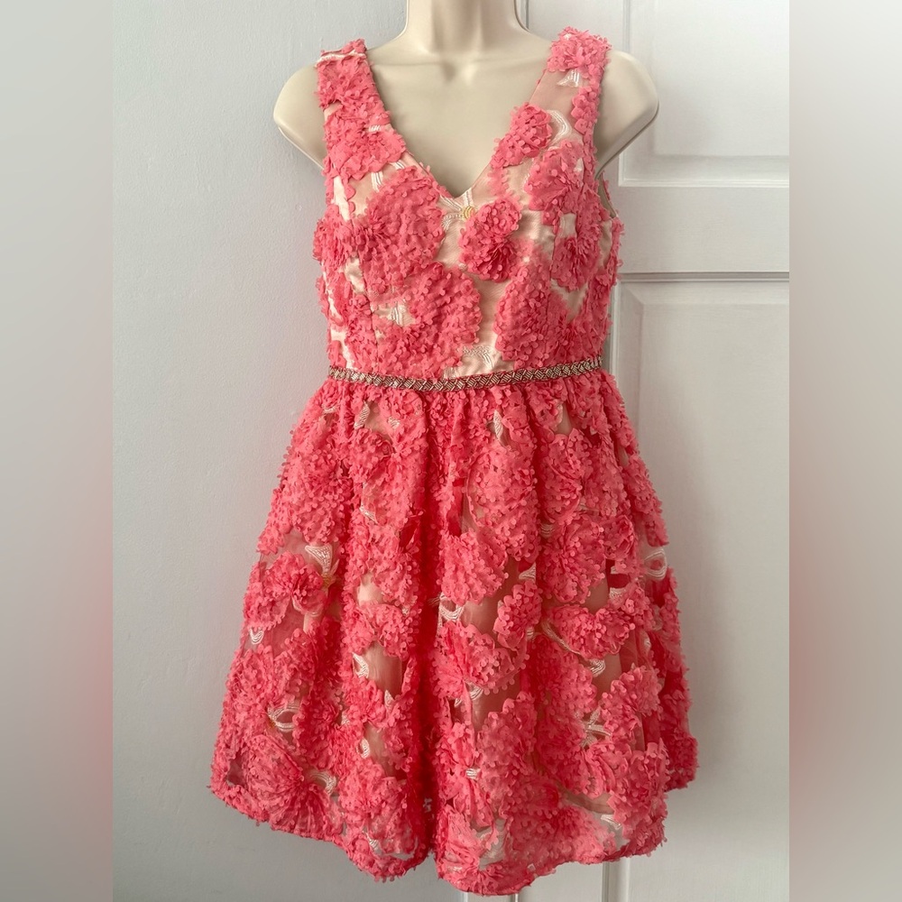 Pink Floral Women Dress